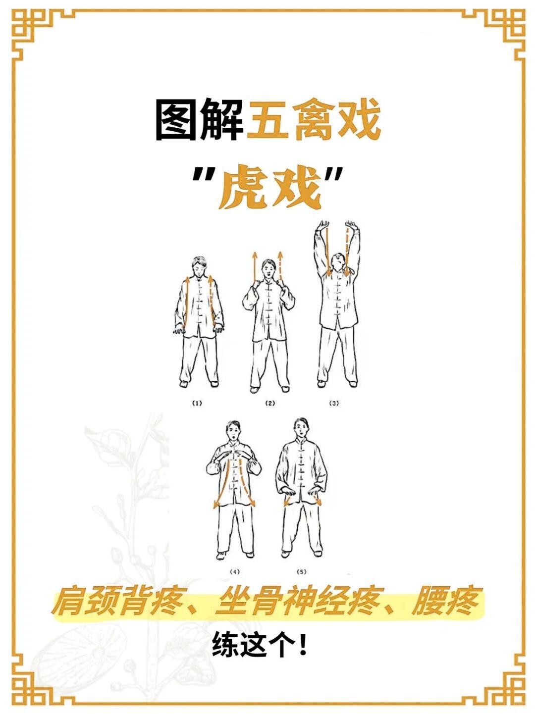 强五脏、培内气、调心情，华佗五禽戏，周末练起来吧
