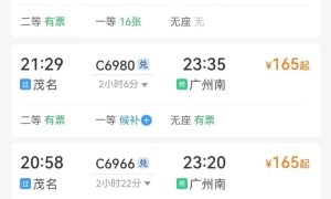 茂名至广州动车最低票价109元！你会乘坐吗？