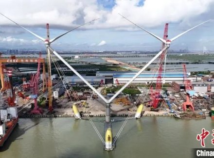 全球单体容量最大的漂浮式风电平台在广州建成